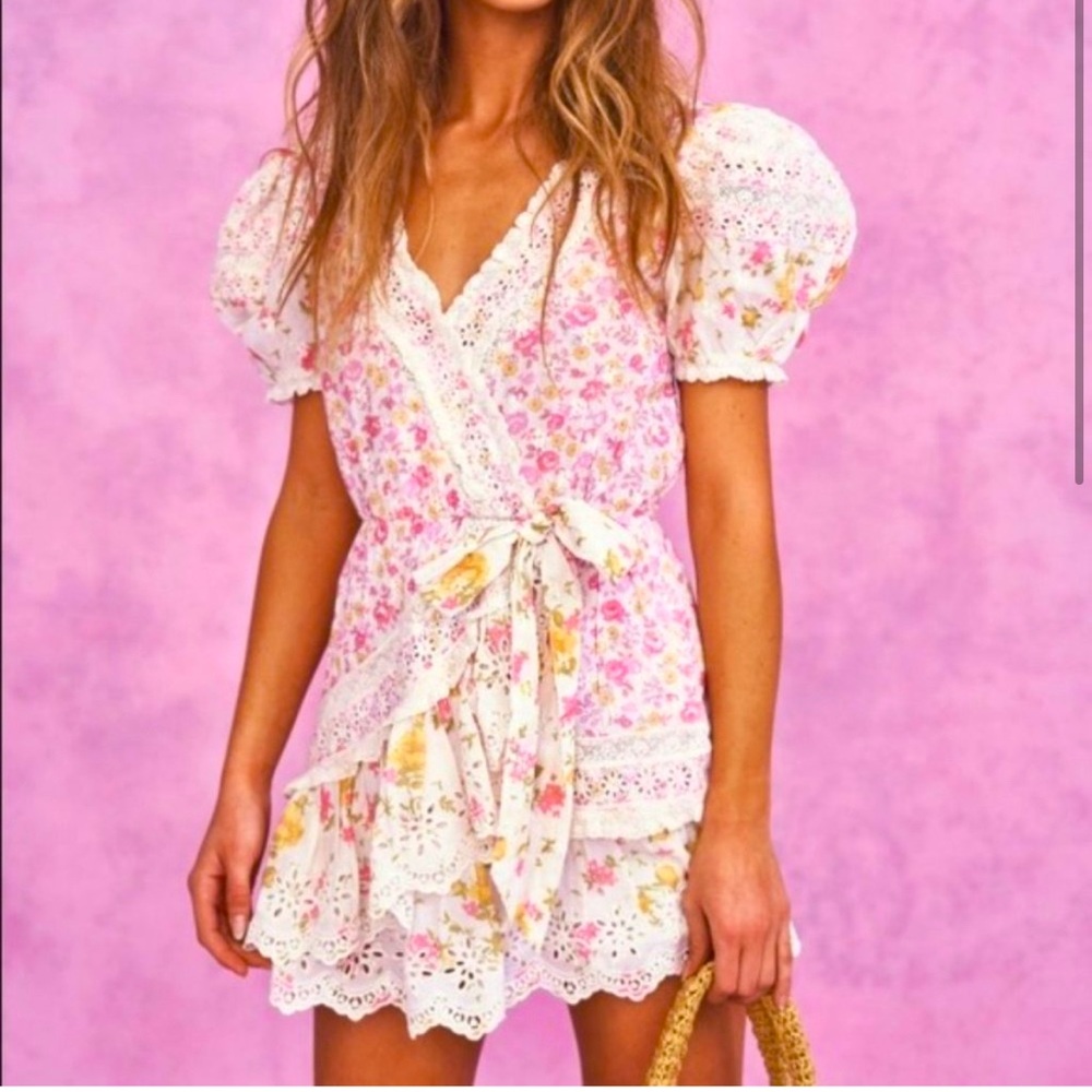 NWT LoveShackFancy Belen Wrapped Dress Women Size 2